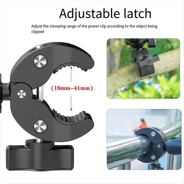 Alt view image 4 of 6 - For / Camera 1 Inch 25mm Motorcycle Ram Ball Mount Support Bike Handlebar Railing Super Clamp A