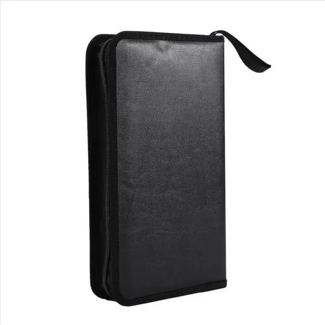 Alt view image 4 of 6 - 80 VCD DVD CD Faux Leather Case Storage Holder Organizer Black