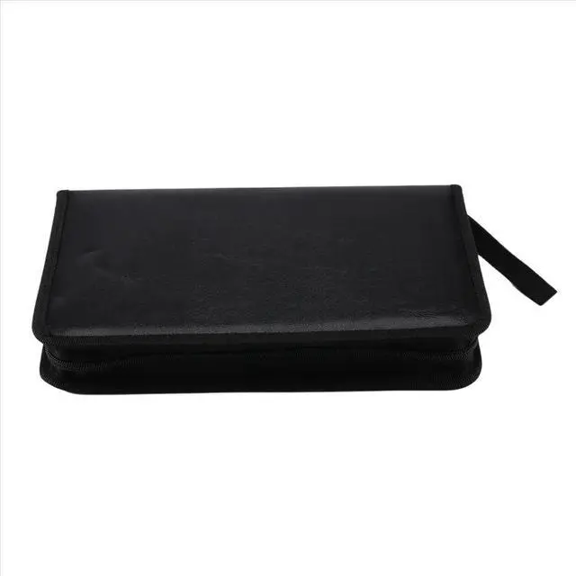 Alt view image 6 of 6 - 80 VCD DVD CD Faux Leather Case Storage Holder Organizer Black