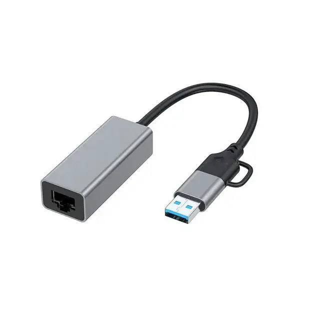 Alt view image 5 of 6 - USB Type C To RJ45 Wired Network Card External Wired USB 3.0 To Ethernet Adapter for Laptop PC, 1000Mbps
