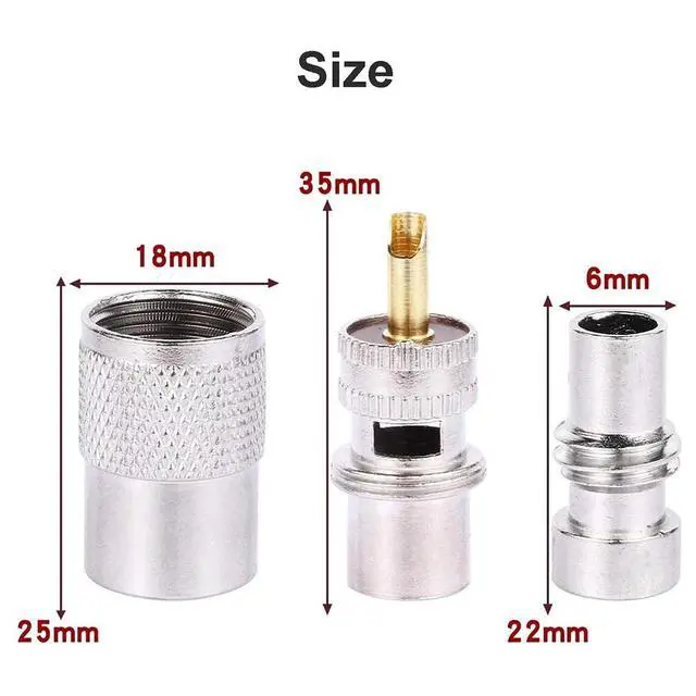 Alt view image 4 of 6 - 10 Pack UHF/PL-259 Solder Connector Plug With Reducer For RG8X, RG8, RG59, LMR-400, RG-213 Coaxial Coax Cable