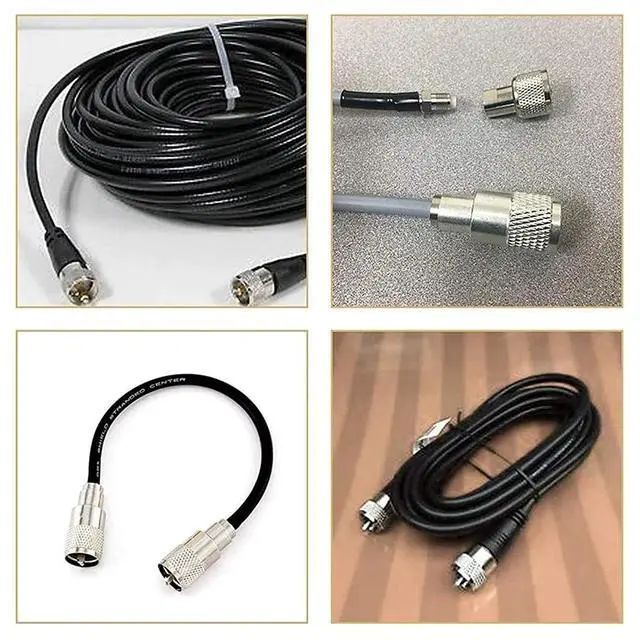 Alt view image 5 of 6 - 10 Pack UHF/PL-259 Solder Connector Plug With Reducer For RG8X, RG8, RG59, LMR-400, RG-213 Coaxial Coax Cable