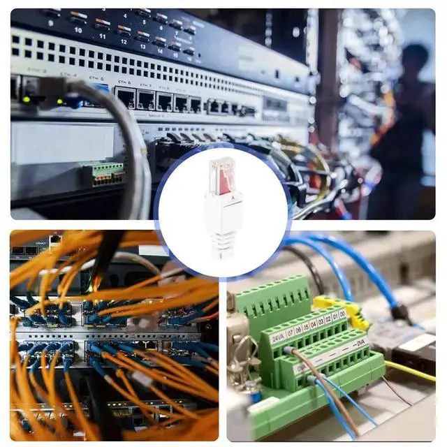 Alt view image 5 of 6 - 10 X Network Connectors Tool-Free RJ45 CAT6 LAN UTP Cable Plug Without Tools Cat5 Cat7 Installation Cable Patch Cable