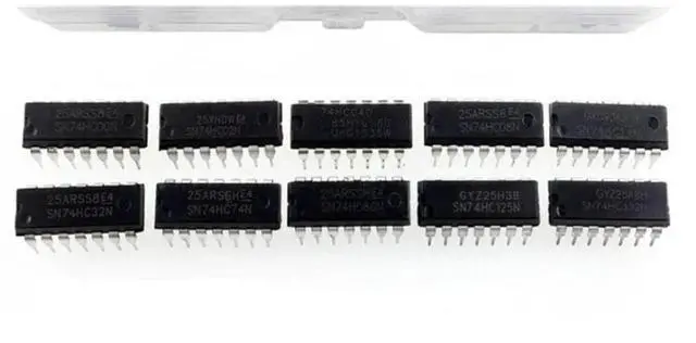 Alt view image 4 of 6 - 74HC Series IC Assortment 50Pcs 10 Types DIP Integrated Circuit Chips Kit for Electronics Experiment STEM Education