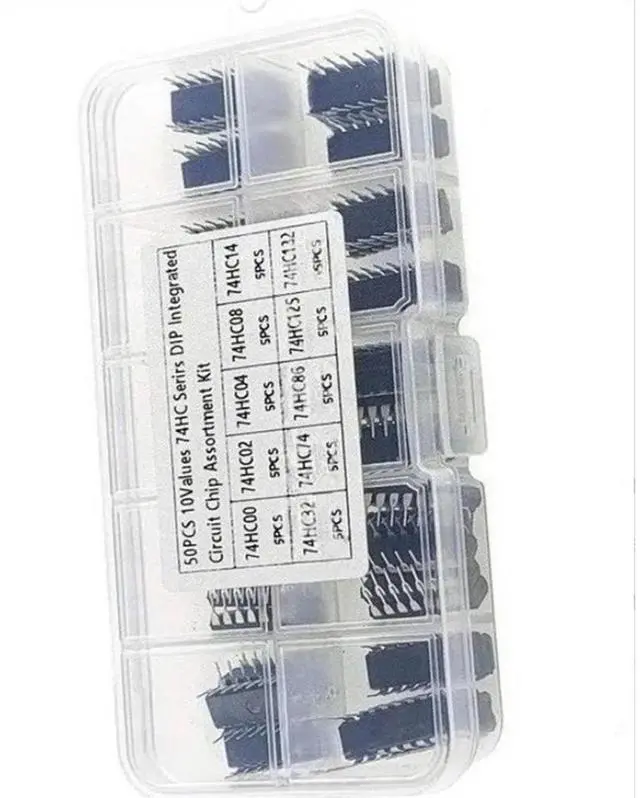 Alt view image 5 of 6 - 74HC Series IC Assortment 50Pcs 10 Types DIP Integrated Circuit Chips Kit for Electronics Experiment STEM Education