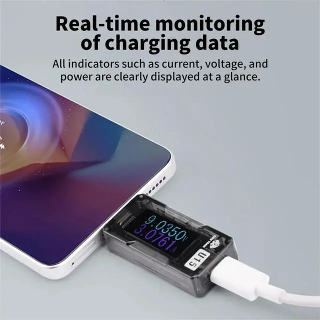 Alt view image 4 of 6 - IPS HD Screen USB Tester Voltmeter Ammeter TYPE-C PD/QC2.0/QC3.0 Fast Charge Detection Voltage Current Capacity Tester A