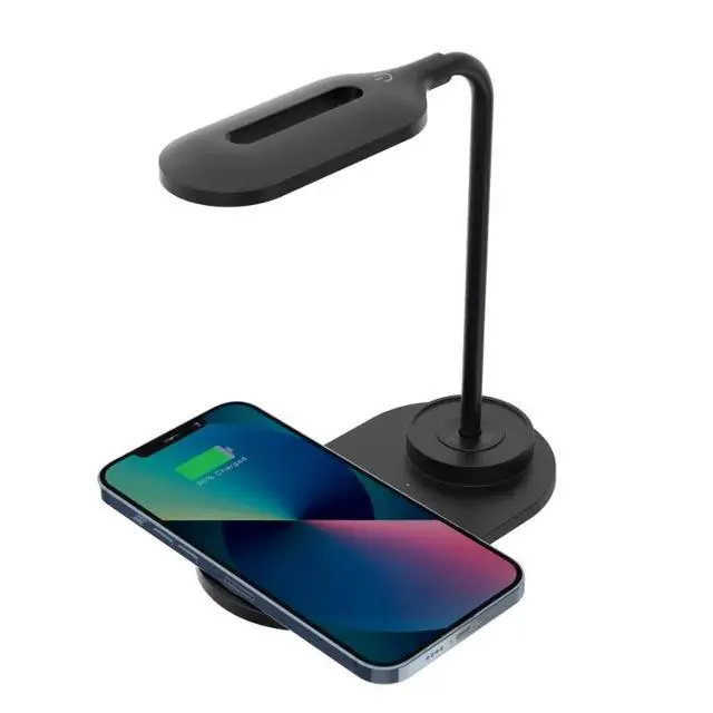 Alt view image 4 of 6 - QC3.0 Fast Charging 15W Desk Lamp Adjustable Light, 3 Color Temperature Options