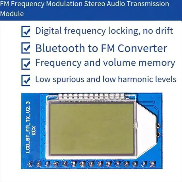 Alt view image 6 of 6 - Bluetooth Audio to FM Transmitter Module 4.5V-5.0V DC 87-108MHz FM Radio Circuit Board Adjustable Stereo Audio Output