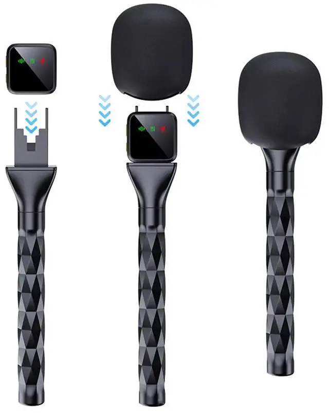 Alt view image 6 of 6 - Microphone Handle Fit for MIC 1/2 MIC Mini Handheld Adapter Mic Back Clamp Holder for Vlog Interview