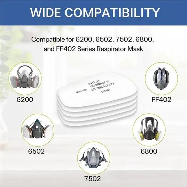 Alt view image 5 of 6 - 100PCS 5N11 Respirator Filter Cotton For 6200