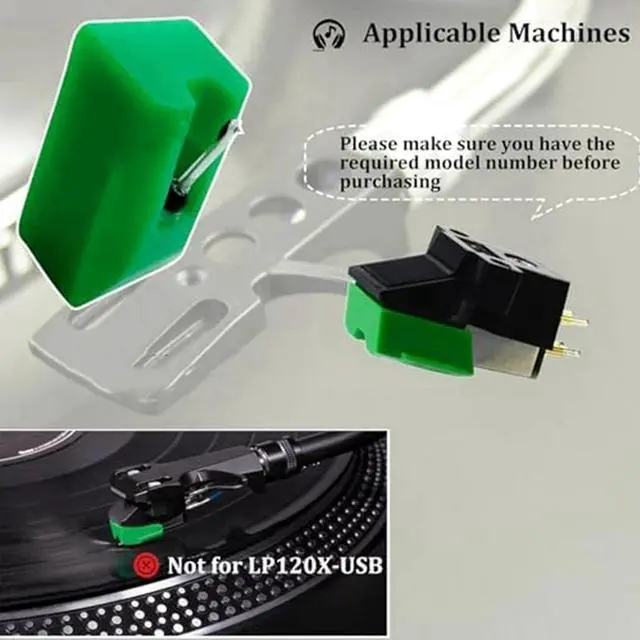 Alt view image 6 of 6 - 2X Record Player Needle Diamond ATN95E Replacement Stylus For AT-LP120-USB & Various AT-Model Turntables