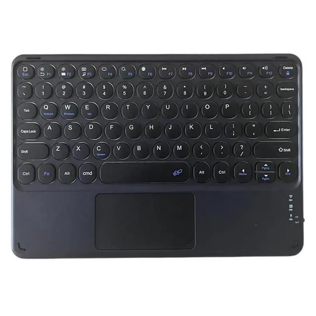 Alt view image 2 of 5 - Bluetooth Keyboard Mini 78 Keys Gaming Office Rechargeable Keyboard Touchpad for Pad PC Tablet Black