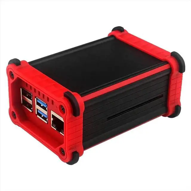 Alt view image 5 of 6 - For 4 Aluminum Case with Cooling Fan Heatsinks Active Cooler Anti-Falling Protection Shell for Pi 4