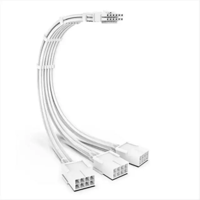 Alt view image 5 of 6 - PCI-E 5.0 Sleeved Extension Cable, 12VHPWR 16AWG PSU Extension Cable for GPU 4070 4070ti 4080 4090 &