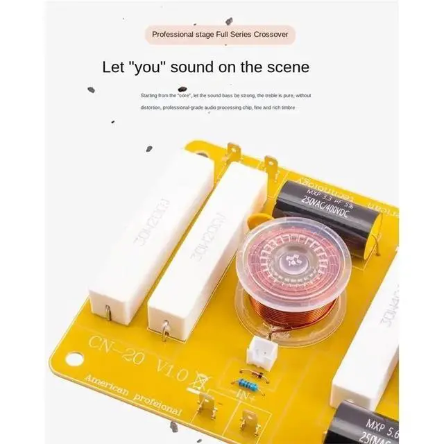 Alt view image 6 of 6 - IDUD CN-20 2-Way Speaker Crossover 450W 3000Hz Audio Crossover Suitable For 8-12 Inch 25-44Mm Tweeter