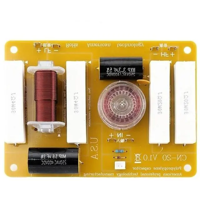 Alt view image 4 of 6 - IDUD CN-20 2-Way Speaker Crossover 450W 3000Hz Audio Crossover Suitable For 8-12 Inch 25-44Mm Tweeter