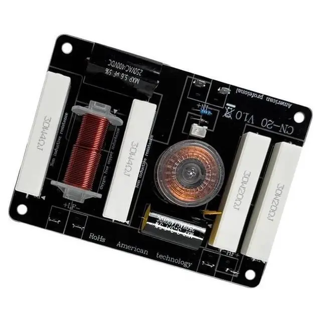 Alt view image 5 of 6 - IDUD CN-20 Audio Crossover 450W 3000Hz 2-Way Speaker Crossover For 8-12 Inch Speakers 25- 44Mm Tweeter