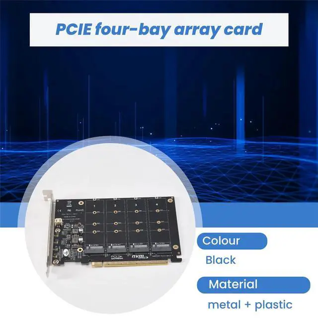 Alt view image 4 of 6 - HOT PH44 NVME 4-Disk Array Card PCIE Signal Split Array Card