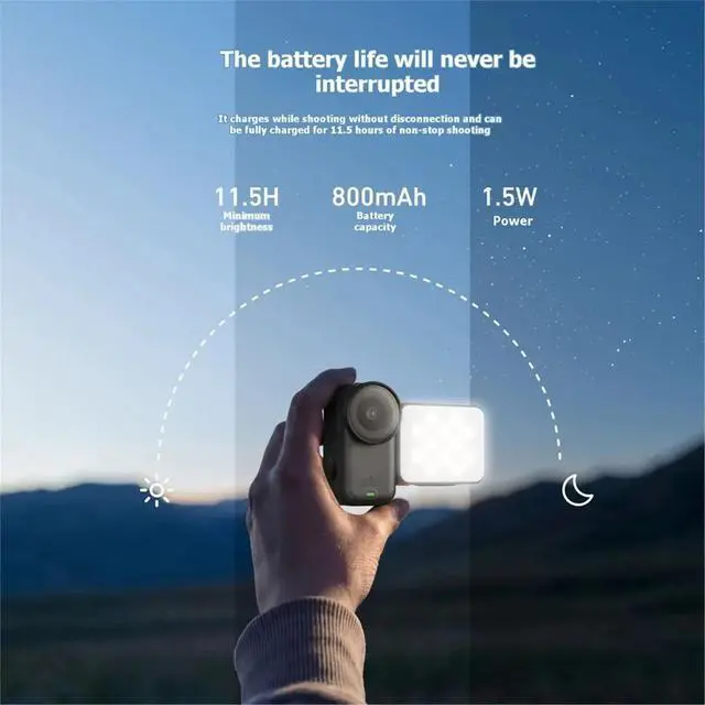 Alt view image 5 of 6 - Magnetic Quick Release Fill Light Mini Waterproof Selfie Light for Action6/Nano and Smartphone Vlogging