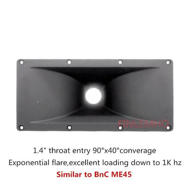 Alt view image 4 of 6 - 1PC DJ Speaker Tweeter Horn 1.4" Throat Waveguide 90° x 40° ME45 For Car HiFi Professional Audio Mixer Console Home Theater