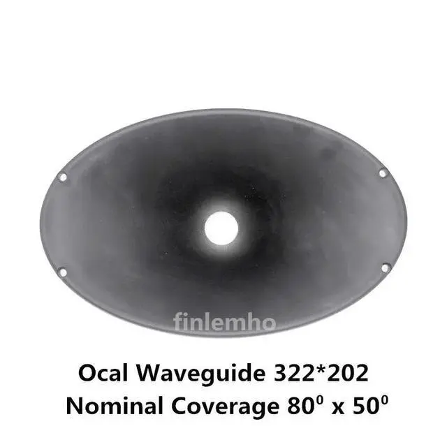Alt view image 4 of 6 - 1PC DJ Speaker Tweeter Horn 1.4" Throat Oval Waveguide 80° x 50° For Car HiFi Professional Audio Mixer Console Home Theater