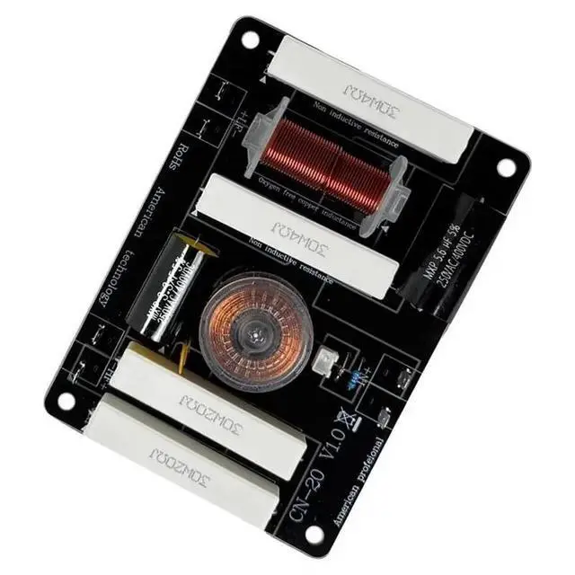 Alt view image 5 of 6 - CN-20 2-Way Speaker Crossover 450W 3000Hz Audio Crossover For 8-12 Inch Speakers 25-44Mm Tweeter