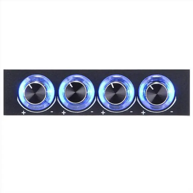 Alt view image 6 of 6 - Fan Speed Controller 4 Channel with LED Controls Up to 4 Sets of PC Computer Fans Controller and CPU HDD VGA