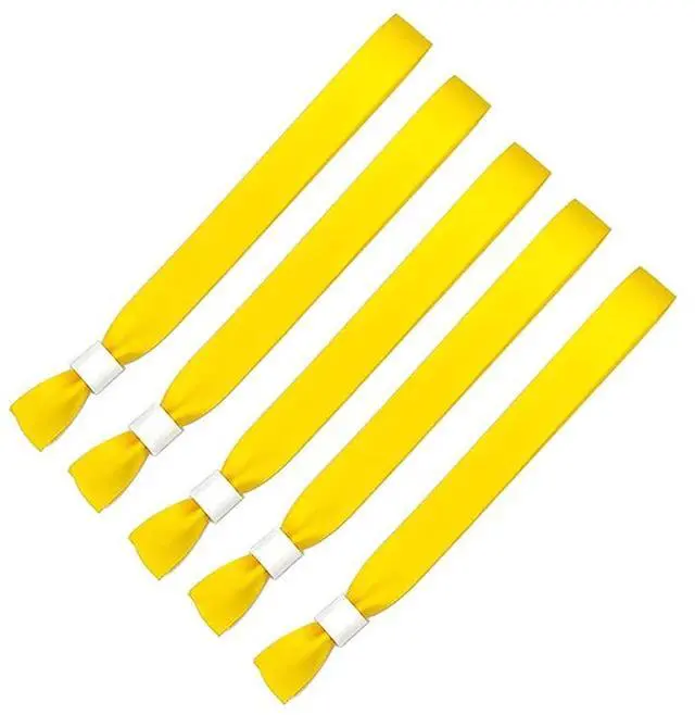 Alt view image 4 of 6 - IDUD 100 Pack Color Wristbands Lightweight Concert Wrist Strap Without Logo Resistant, (Yellow)