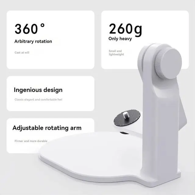 Alt view image 4 of 6 - Desktop Projector Stand with 360 Degree Rotateing 1/4In Mount Adjustable for Home and Offices Projector Holder A