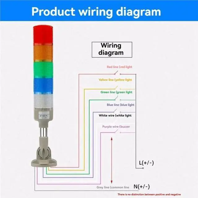 Alt view image 6 of 6 - DC12-24V Steady Flashing LED Signal Tower Stack Lights Industrial Warning Light Buzzer& For Machine Status Alarm