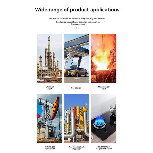 Alt view image 4 of 6 - Gas Leak Detector Nature Gas Detectors Methane Hexane Propane Sniffer For Home/Outdoor