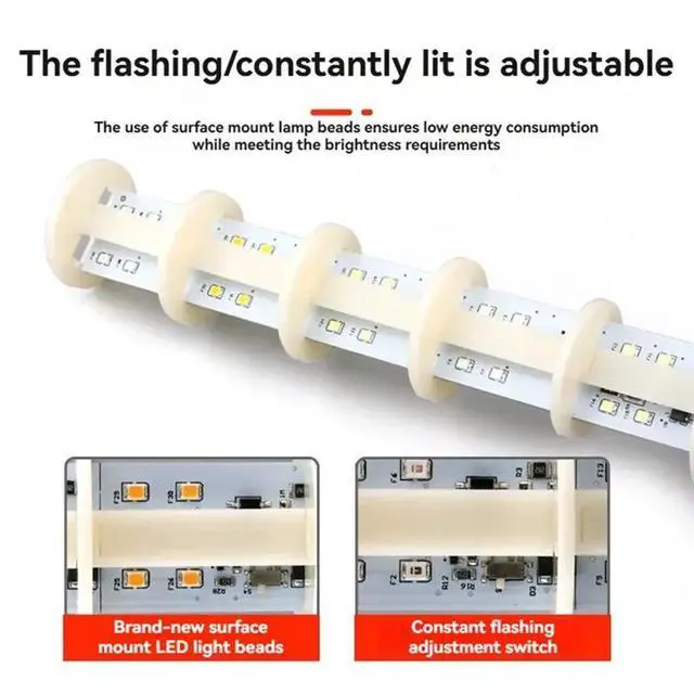 Alt view image 6 of 6 - Industrial LED Signal Tower Lights DC12-24V Warning Light System Includes Steady/Flashing Modes And Light Strips