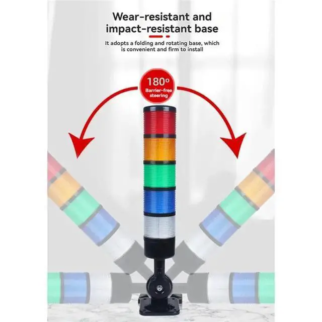 Alt view image 5 of 6 - Industrial Signal Warning Lights LED Signal Tower Stack Lights And Light Strips Steady/Flashing Light Systems