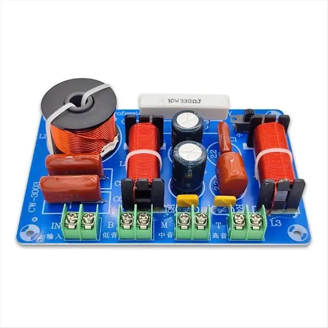 Alt view image 5 of 6 - 3-Way 250W 850/5200Hz Frequency Divider Filter Audio Speaker Crossover Module DIY Medium Hifi Stereo Audio Systems