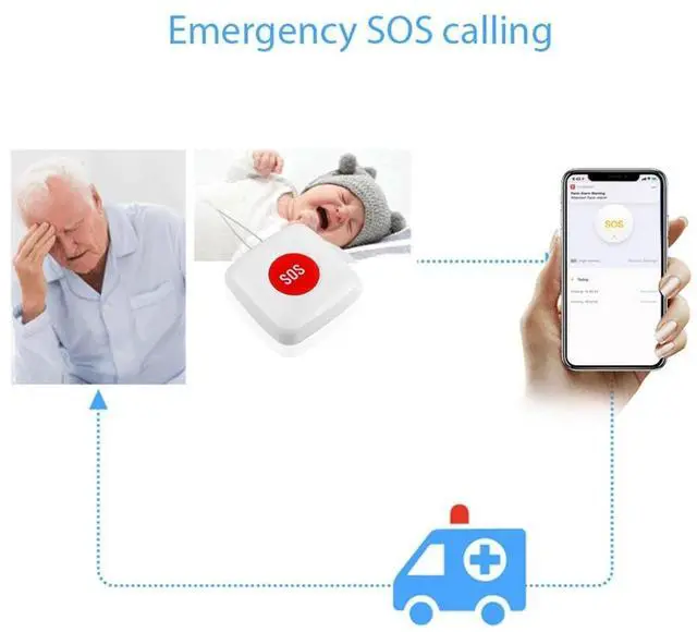 Alt view image 5 of 6 - IDUD Elderly Alarm Remote Control Alarm Waterproof Emergency Panic Button Switch Remote Control