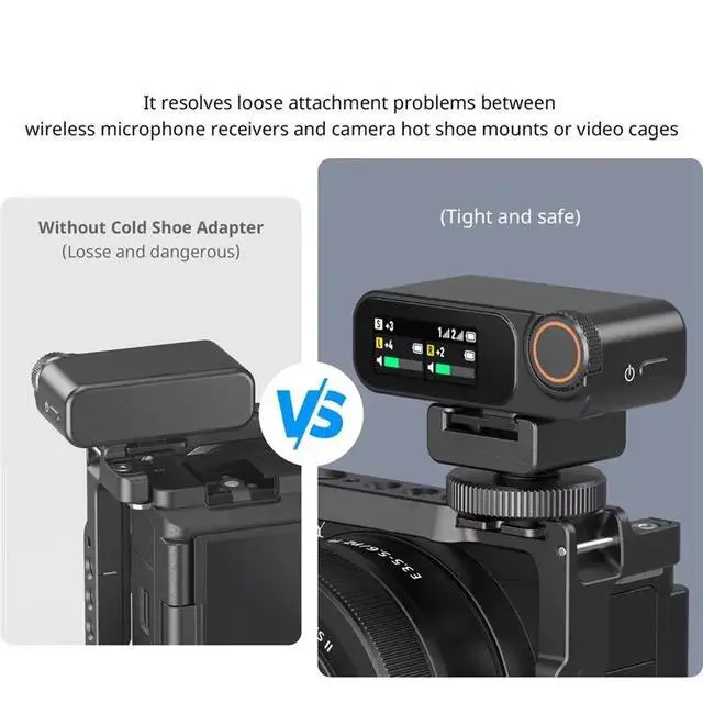 Alt view image 5 of 6 - Microphone Support For Mic/Mic 2 And RODE GO II With Camera Flash And Cold Shoe Mount