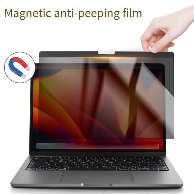 Alt view image 4 of 6 - Magnetic Privacy Screen Protector for 15 Inch A2941 A3114 Anti-Glare Film Anti-Peep Film