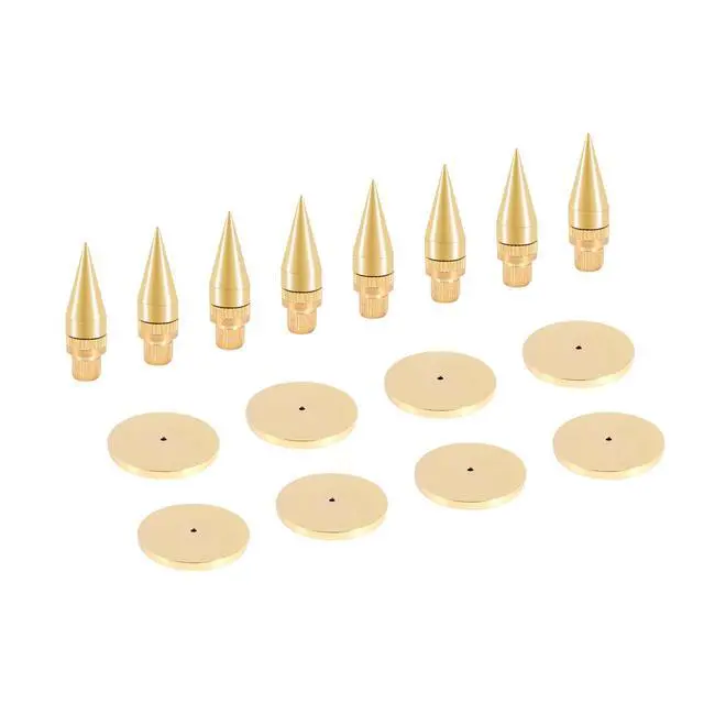 Alt view image 5 of 6 - IDUD 8 Pairs 6 X 36Mm Copper Speaker Spike Isolation Stand + Base Pad Feet Mat Speaker Isolation Speaker Isolation Pads