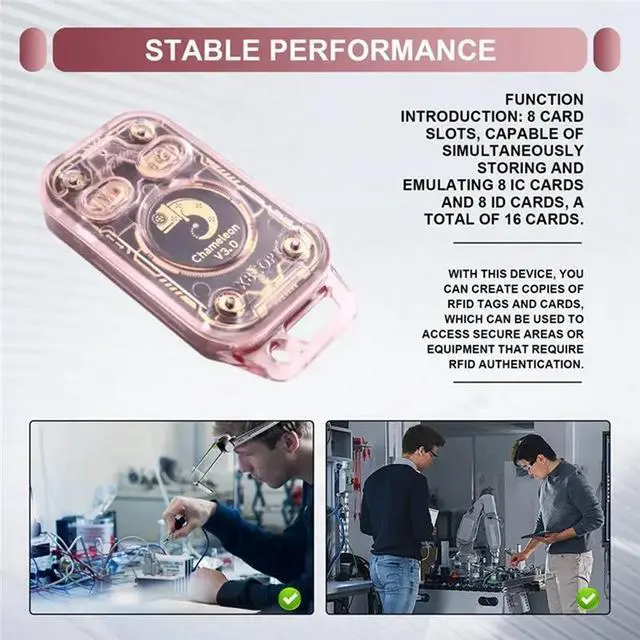 Alt view image 5 of 6 - Chameleon V3.0 RFID Smart Chip Reader Smart Card Emulator ID IC Tag Copyer Reader Writer+1XUID/CUID Keychain
