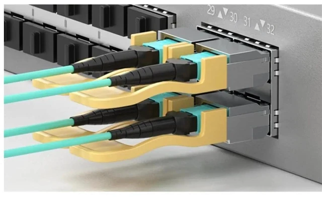 Alt view image 4 of 6 - MPO(Female) to MPO(Female) OM3 12-Cores Multimode Fiber Jumper Patch Cord, for QSFP+s Application, 5m