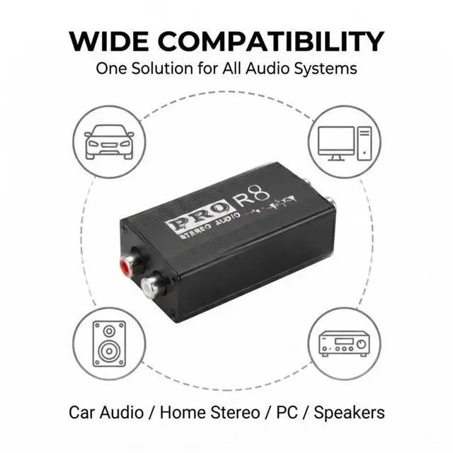 Alt view image 6 of 6 - RCA Audio Isolator For Car For Stage Microphone Ground Loop Multifunction Soundproofing Noise Reducer Reduction Filter Devi