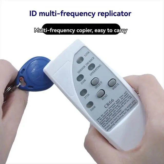 Alt view image 4 of 4 - Handheld RFID Smart Chip Reader Writer+3x5200 Keychain 125Khz ID Copier Duplicator ID Tags Programmer for EM4305 T5577