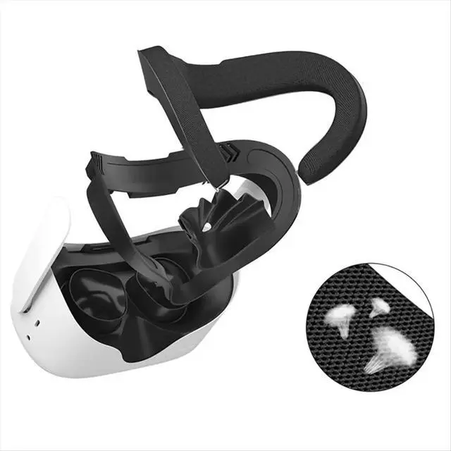 Alt view image 4 of 6 - Breathable Face Mask Replacement for 2 Interface Bracket Foam Pad 3in1 with Joystick Caps for Quest2