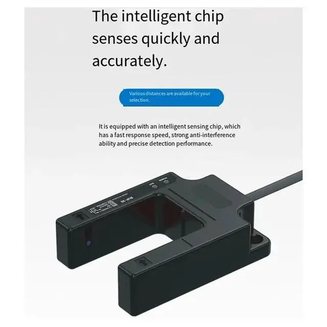 Alt view image 5 of 6 - Elevator Leveling Sensor U-Shaped Switch Slot Type 12-24V DC NPN Through Proximity Switch Sensor