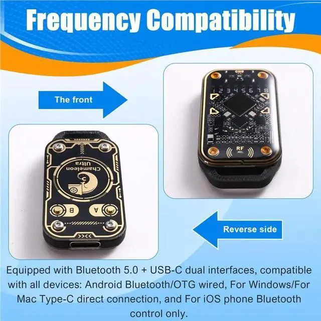 Alt view image 3 of 5 - Chameleon Ultra V3.0 RFID Smart Chip Emulator Read Writer ID IC 125Khz 13.56Mhz Smart Card Tag Copyer