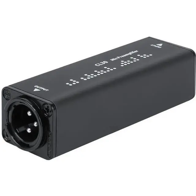 Alt view image 5 of 6 - CL30 Inline Mic Preamp 25Db Gain Low Noise -70Db For Dynamic Ribbon Mic Podcast Live Recording TKLBLS