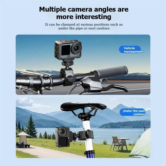 Alt view image 4 of 6 - Handlebar Bike Mount for Action6 Nano Motorcycle Clamp Mount with Magnetic Quick Release Adapter