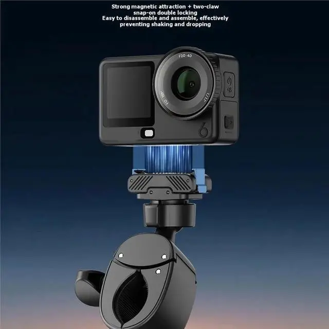 Alt view image 6 of 6 - Handlebar Bike Mount for Action6 Nano Motorcycle Clamp Mount with Magnetic Quick Release Adapter