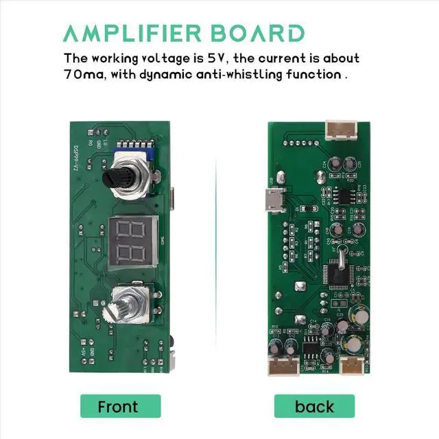 Alt view image 4 of 6 - Digital Reverberation Karaoke Reverb Board KTV Mixer Effector Anti-Whistling Module Multi-Sound Effects