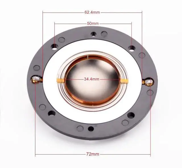Alt view image 5 of 6 - 2PC Tweeter Speaker Vice Coil Diaphragm ASD-1001 Repair kit Dome 34.4mm For Treble Ho Home Theater Console Mixer Audio